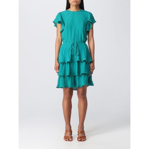 Twinset Dress Woman Green - Picture 1 of 2
